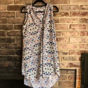 Floral print sleeveless dress